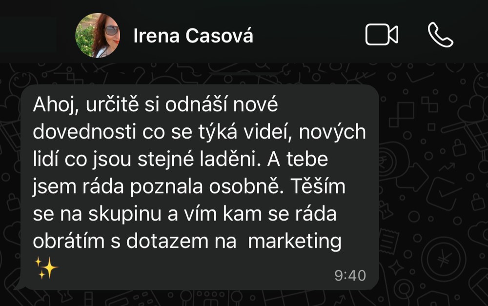 Recenze workshopu od Ireny Casové