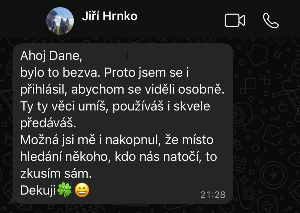 Recenze workshopu od Jiřího Hrnka