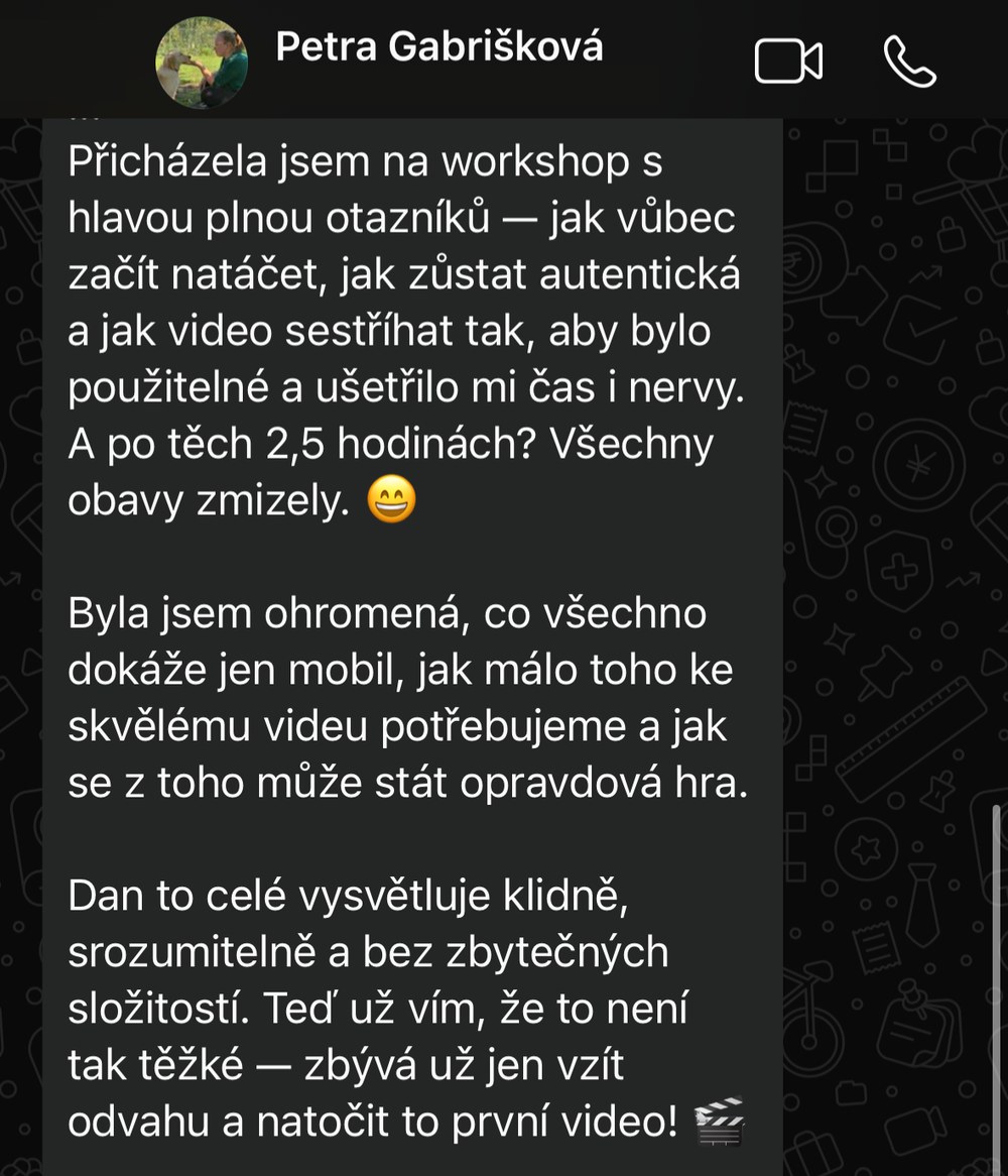 Recenze workshopu od Petry Gabriškové